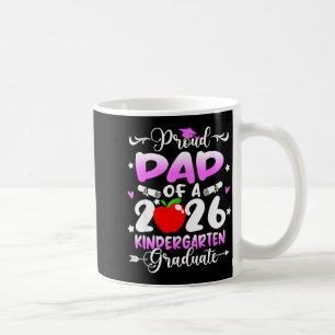 Proud dad of 2026 kindergarten graduate grad party coffee mug