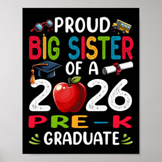 Proud Dad Of 2026 Pre-k Graduate Mothers Day Gradu Poster
