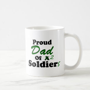 Proud Dad Of 2 Soldiers Coffee Mug