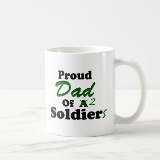 Proud Dad Of 2 Soldiers Coffee Mug