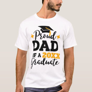 Proud Dad of a 2022 graduate black gold cap tassel T-Shirt