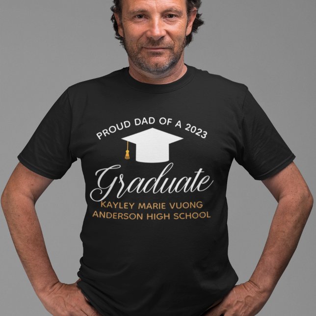 Proud Dad of a 2025 Graduate Custom Graduation T-Shirt (Creator Uploaded)