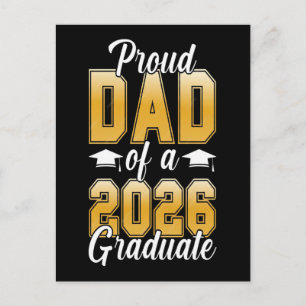 Proud dad of a 2025 graduate tshirt design holiday postcard
