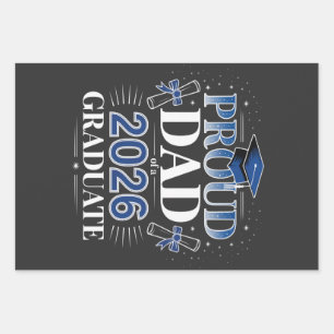 Proud Dad of a 2026 Graduation Fathers Day Wrapping Paper Sheet