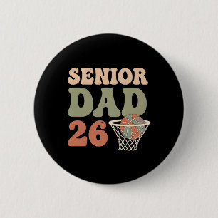 Proud Dad Of A 2026 Senior Graduate Basketball 6 Cm Round Badge