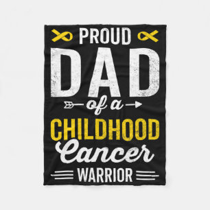 Proud Dad Of A Childhood Cancer Warrior Survivor A Fleece Blanket