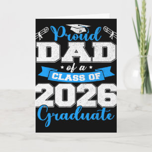 Proud Dad Of A Cl Of 2026 Graduate Shirt Senior 26 Card