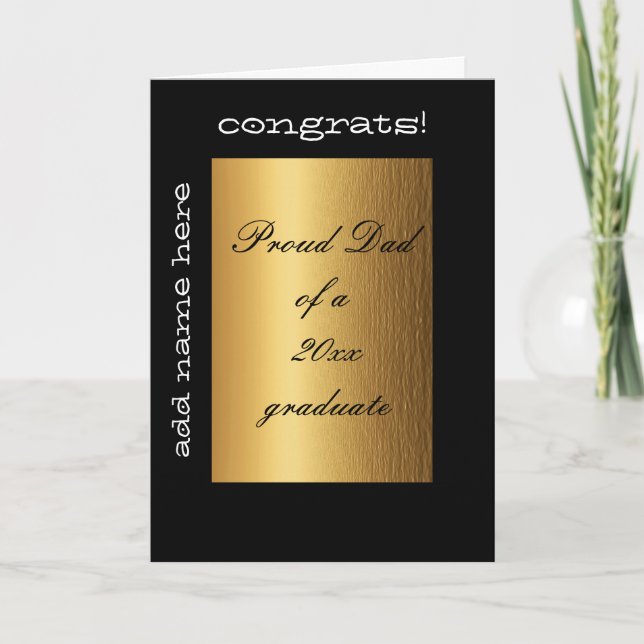 Proud dad of a graduation year card (Front)