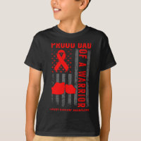 Proud Dad Of A Heart Warrior American Flag Heart D