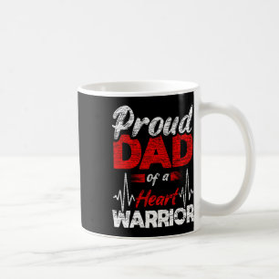 Proud Dad Of A Heart Warrior Coronary Heart Diseas Coffee Mug