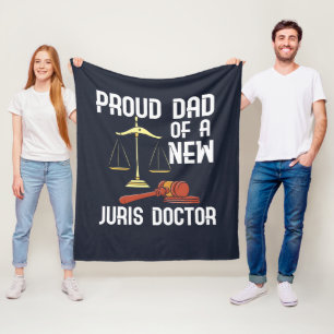 Proud Dad of A Juris Doctor Novelty Fleece Blanket