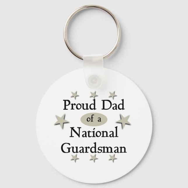 Proud Dad of a National Guardsman Key Ring (Front)