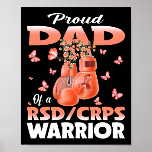 Proud Dad Of A Rsd Crps Warrior Awareness Boxing G Poster