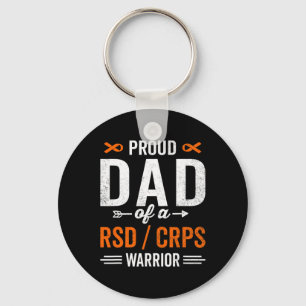 Proud Dad Of A Rsd Crps Warrior Survivor Awareness Key Ring