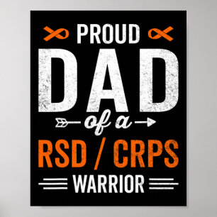 Proud Dad Of A Rsd Crps Warrior Survivor Awareness Poster