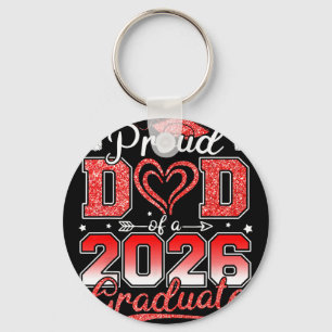 Proud Dad Of A Senior 2026 Cl Of 2026 Graduate Gra Key Ring