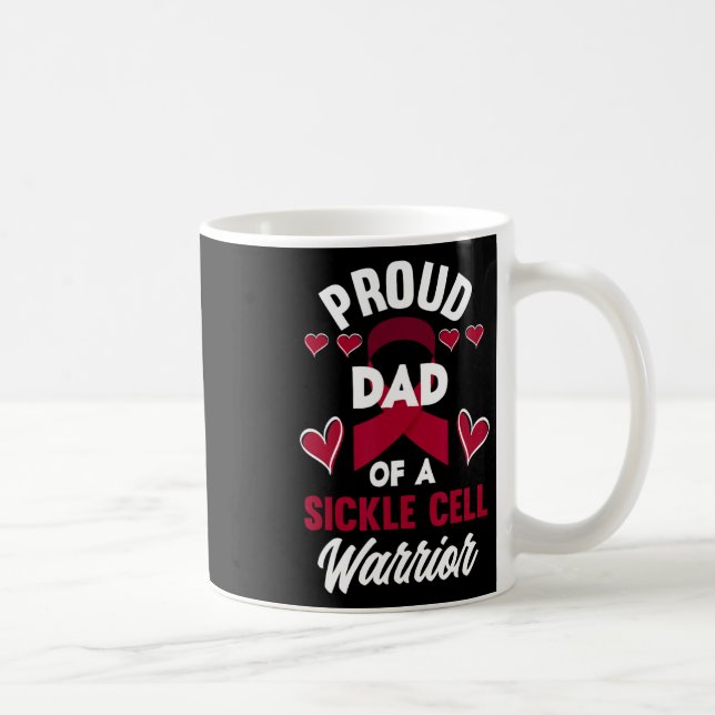 Proud Dad Of A Sickle Cell Warrior Sickle Cell Awa Coffee Mug (Right)