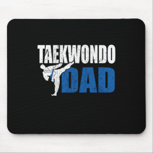 Proud Dad Of A Taekwondo Fighter Father Gift Idea Mouse Mat