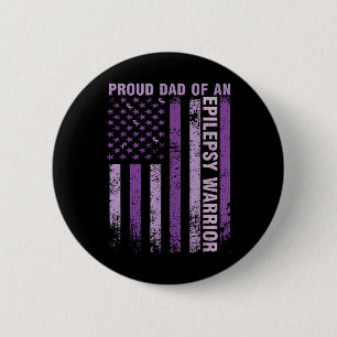 Proud Dad Of An Epilepsy Warrior Epilepsy Awarenes 6 Cm Round Badge