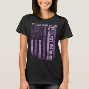 Proud Dad Of An Epilepsy Warrior Epilepsy Awarenes T-Shirt