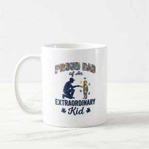 Proud Dad of an Extraordinary Kid Autism Vector De Coffee Mug