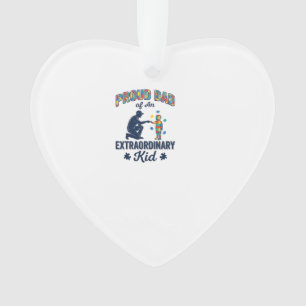 Proud Dad of an Extraordinary Kid Autism Vector De Ornament