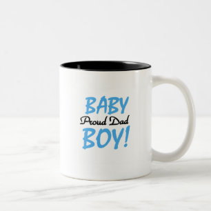 Proud Dad of Baby Boy Tshirts and Gifts Two-Tone Coffee Mug