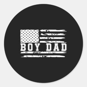 Proud Dad Of Boy Father Of Boys For Dad Xmas Fathe Classic Round Sticker