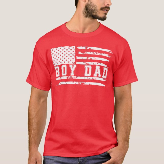 Proud Dad of Boy Father of Boys for Dad Xmas Fathe T-Shirt (Front)