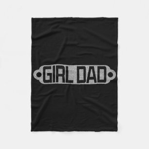 Proud Dad Of Girls Funny Shirt For Mens Dad Father Fleece Blanket