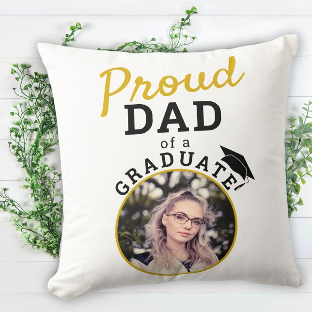 Proud Dad of Graduate Graduation Cap Photo  Cushion (Creator Uploaded)