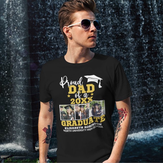 Proud Dad of the Graduate Photo collage T-Shirt (Creator Uploaded)