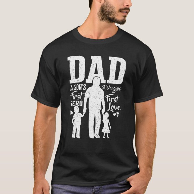Proud Dad Of Twins  Best Fathers Day  From Son Dau T-Shirt (Front)