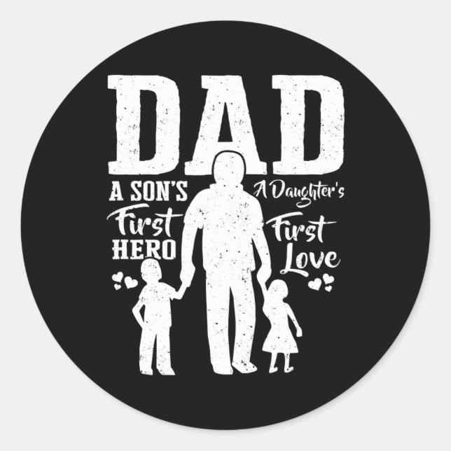 Proud Dad Of Twins s Best Fathers Day Gift From Classic Round Sticker (Front)