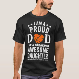 Proud dad shirt basketball from Daughter Pullover 