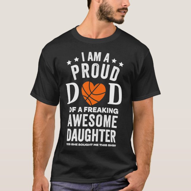 Proud dad shirt basketball from Daughter Pullover  (Front)