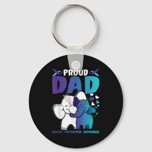 Proud Dad Suicide Prevention Awareness Warrior Pap Key Ring