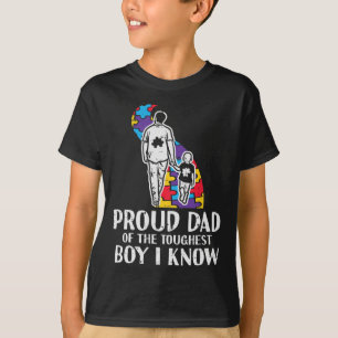 Proud Dad Toughest Boy Autism Awareness Asd Daddy T-Shirt