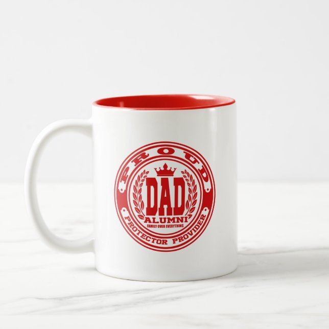 Proud Dad  Two-Tone Coffee Mug (Left)