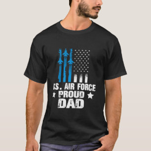 Proud Dad US Airforce Military Veterans Family Mat T-Shirt