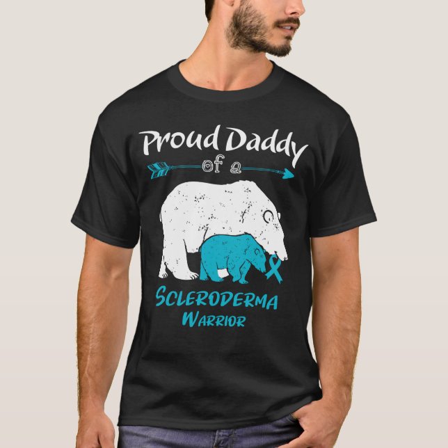 Proud Daddy Bear Scleroderma Awareness T-Shirt (Front)