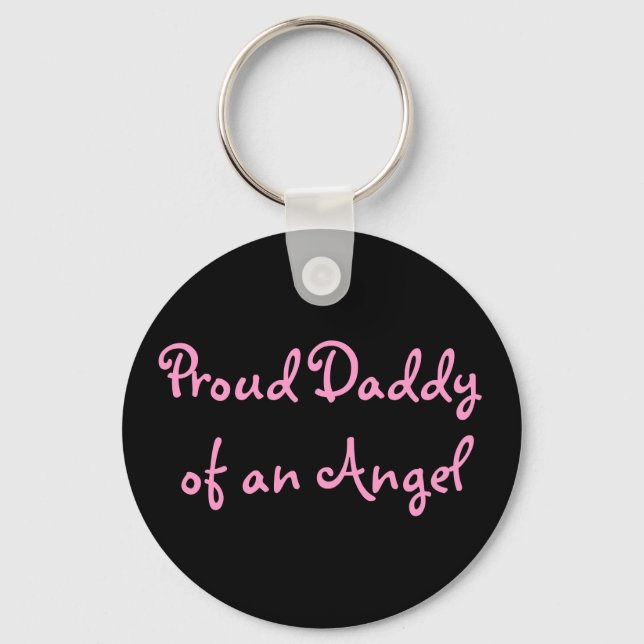 Proud Daddy of an Angel Key Ring (Front)