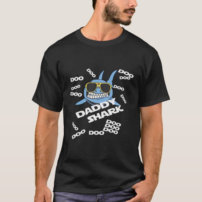 Proud Daddy Sharks For Father Shark Doo T-Shirt (Front)