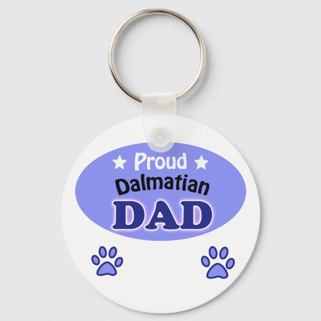 Proud Dalmatian Dad Key Ring (Front)