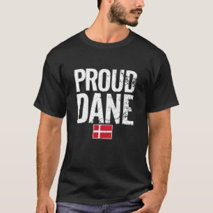 Proud Dane Denmark Heartbeat Proud Danish Flag T-Shirt