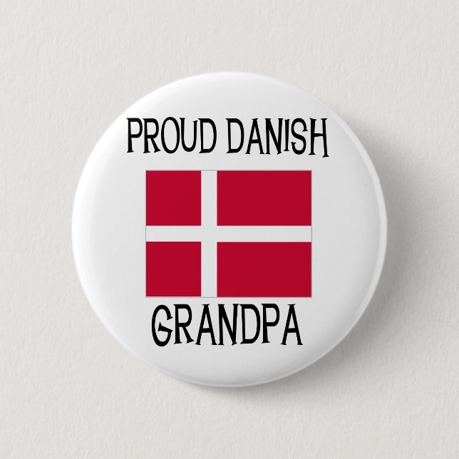 Proud Danish Grandpa 6 Cm Round Badge (Front)