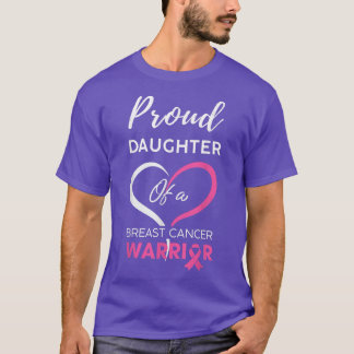 Proud Daughter Breast Cancer Family Breast Cancer  T-Shirt