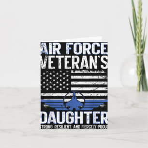 Proud Daughter Of A Air Force Veteran Daughter Vet Card