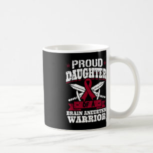 Proud Daughter Of A Brain Aneurysm Warrior Awarene Coffee Mug
