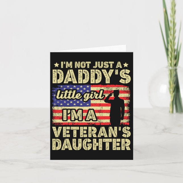 Proud Daughter Of A Veteran  Card (Front)